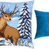 Cross Stitch Pillow Kit "Winter deer"