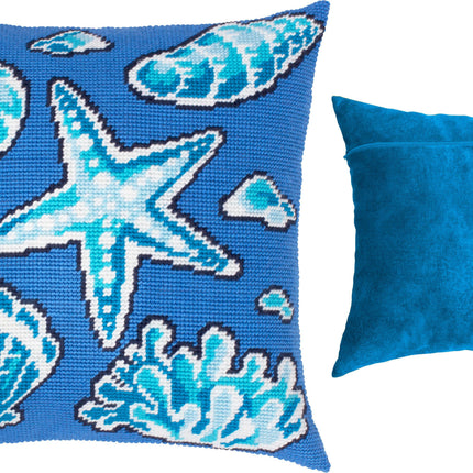 Needlepoint Pillow Kit "Treasures of the Sea"