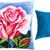 Cross Stitch Pillow Kit "Pink Rose"