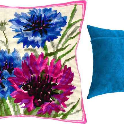 Needlepoint Pillow Kit "Cornflowers"