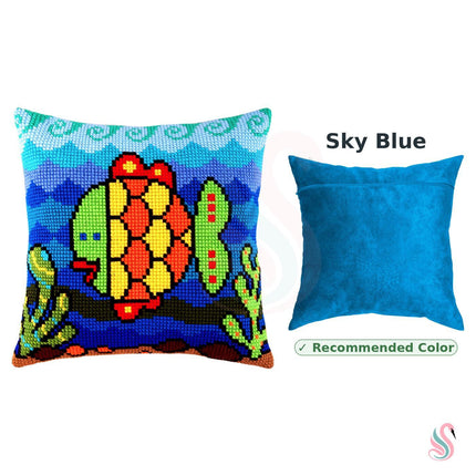 Cross Stitch Pillow Kit "Fish"