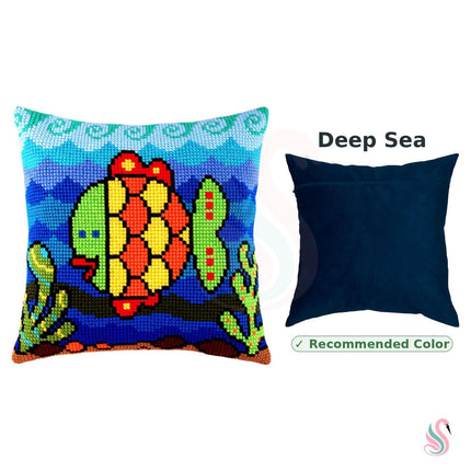 Cross Stitch Pillow Kit "Fish"