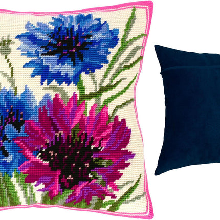 Needlepoint Pillow Kit "Cornflowers"