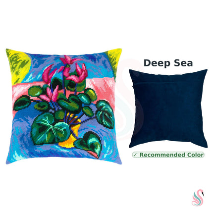 Needlepoint Pillow Kit "Cyclamen"