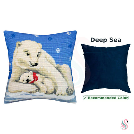 Needlepoint Pillow Kit "Polar Bears"