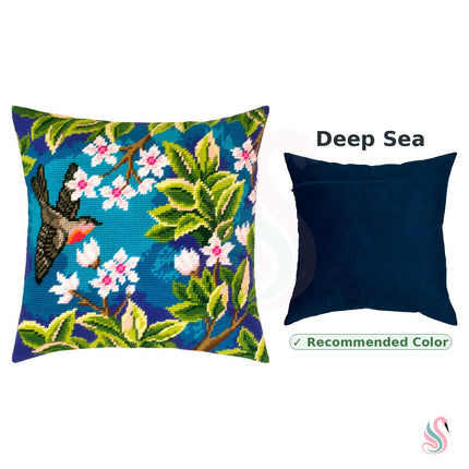 Needlepoint Pillow Kit "Redstart. Tree"