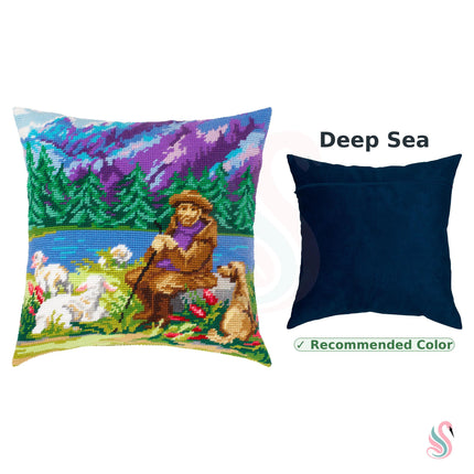 Needlepoint Pillow Kit "Blue Mountains"