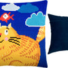 Cross Stitch Pillow Kit "Joyful Cat"