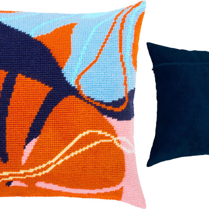 Needlepoint Pillow Kit "Abstract tropics"