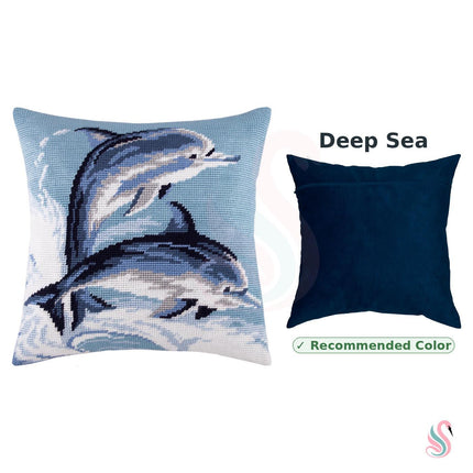 Needlepoint Pillow Kit "Dolphins"