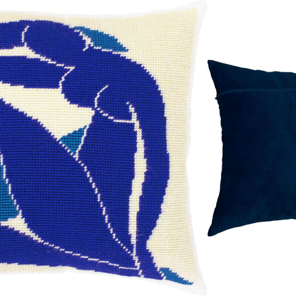 Needlepoint Pillow Kit "Blue nude"