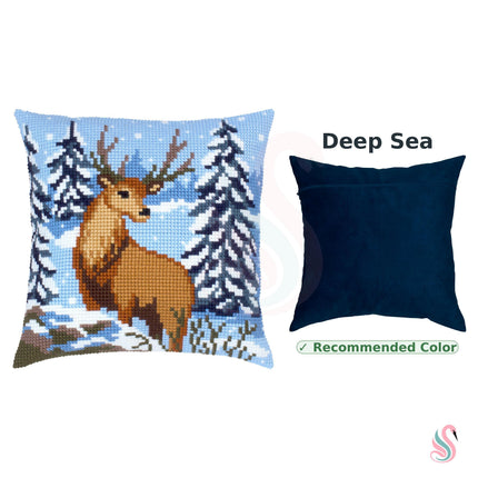 Cross Stitch Pillow Kit "Winter deer"