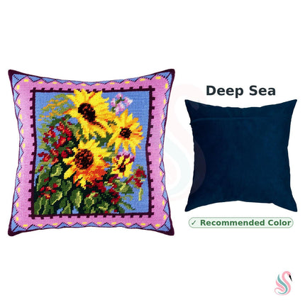 Needlepoint Pillow Kit "Bouquet of Sunflowers"