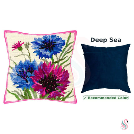 Needlepoint Pillow Kit "Cornflowers"