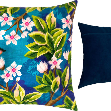 Needlepoint Pillow Kit "Redstart. Tree"