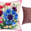 Needlepoint Pillow Kit "Poppies and Cornflowers"
