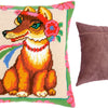 Needlepoint Pillow Kit "A Fox in Flowers"