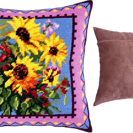 Needlepoint Pillow Kit "Bouquet of Sunflowers"