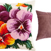 Cross Stitch Pillow Kit "Pansies"