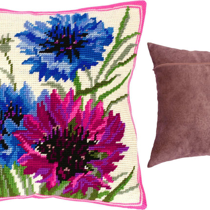 Needlepoint Pillow Kit "Cornflowers"