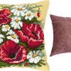 Needlepoint Pillow Kit "Poppies and Daisies"