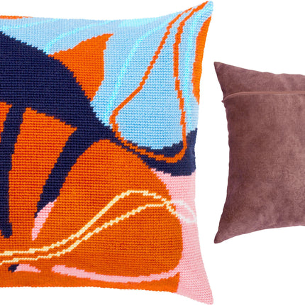 Needlepoint Pillow Kit "Abstract tropics"