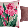 Needlepoint Pillow Kit "Pink Irises"