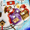 DIY Bead embroidery cushion cover kit "Snowmen"