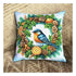 DIY Bead embroidery cushion cover kit "Christmas wreath with a bird"