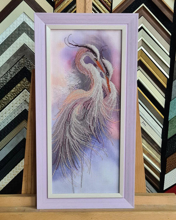 DIY Cross stitch kit with a printed canvas 