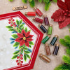 DIY Table Runner kit "Christmas flower", Bead Embroidery Kit, Handmade table runner