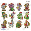 Christmas Bead Embroidery Kit "Chinese Zodiac Animal Calendar" Set 12 pcs Christmas tree toys