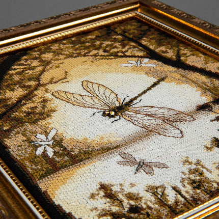 DIY Counted Cross Stitch Kit "Happiness on the bronze wings"