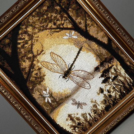 DIY Counted Cross Stitch Kit "Happiness on the bronze wings"