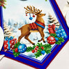 DIY Table Runner kit "Christmas Reindeer", Bead Embroidery Kit, Handmade table runner