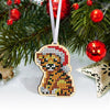 Christmas Bead Embroidery Kit Christmas toys "Tiger" Set 5 pcs Christmas tree toys