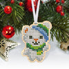 Christmas Bead Embroidery Kit Christmas toys "Santa and friends" Set 5 pcs Christmas tree toys