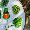 Beadwork kit for creating broоch "Chameleon"