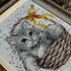 DIY Counted Cross Stitch Kit "Gray kitten"