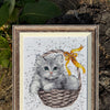 DIY Counted Cross Stitch Kit "Gray kitten"