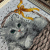 DIY Counted Cross Stitch Kit "Gray kitten"