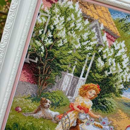 DIY Counted Cross Stitch Kit "Tea party"