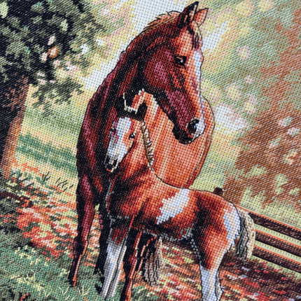 DIY "Mare and Foal" 13.8"x11.8"