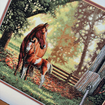 DIY "Mare and Foal" 13.8"x11.8"