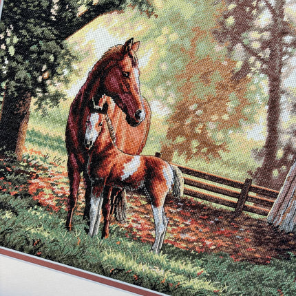 DIY "Mare and Foal" 13.8"x11.8"