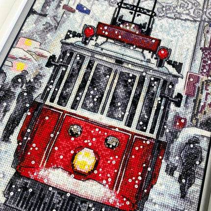 DIY Counted Cross Stitch Kit "Tram"