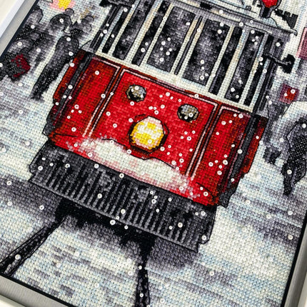 DIY Counted Cross Stitch Kit "Tram"