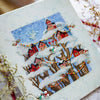 DIY Cross stitch kit with a printed canvas "Christmas fairytale"
