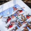 DIY Cross stitch kit with a printed canvas "Christmas fairytale"