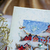 DIY Cross stitch kit with a printed canvas "Christmas fairytale"